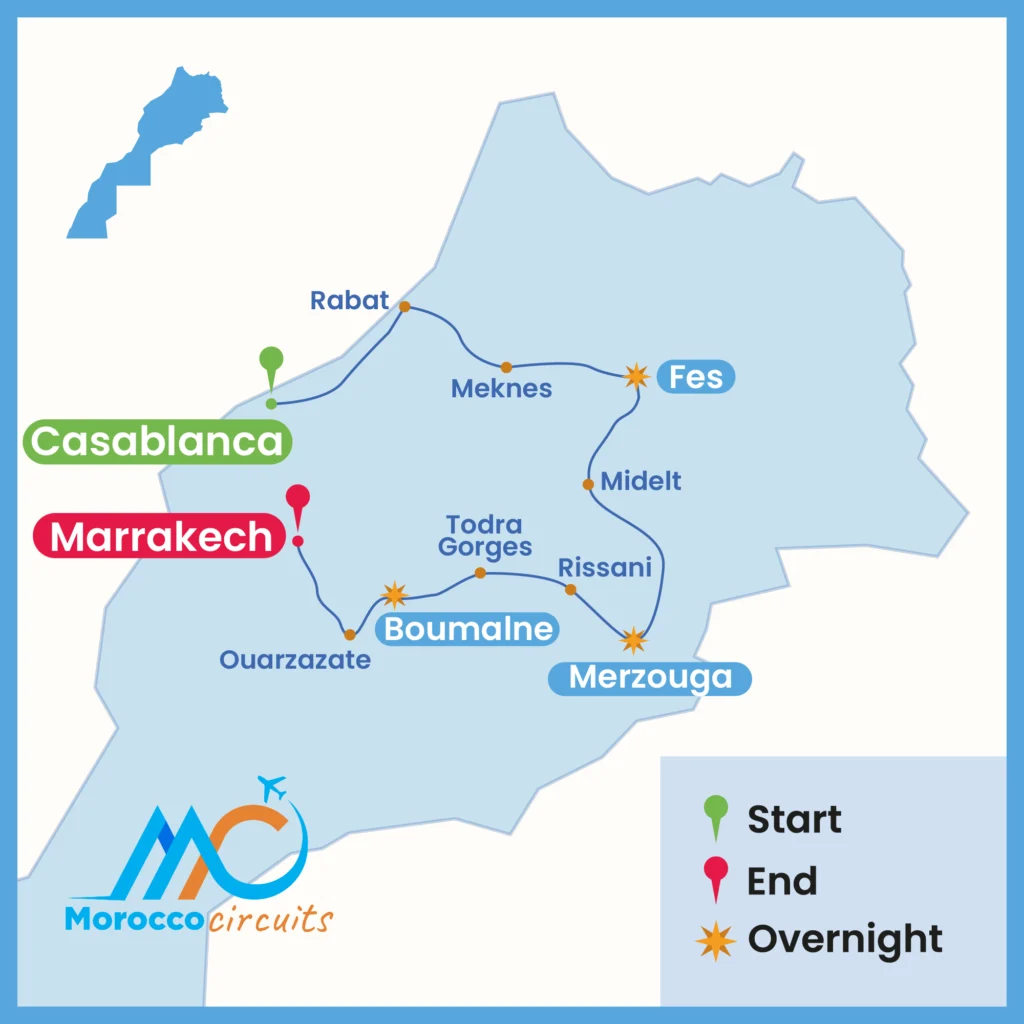 4 Day Morocco Tour From Casablanca To Marrakech
