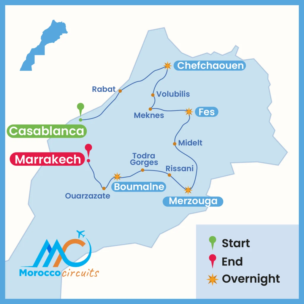 7 Days Morocco Itinerary From Casablanca
