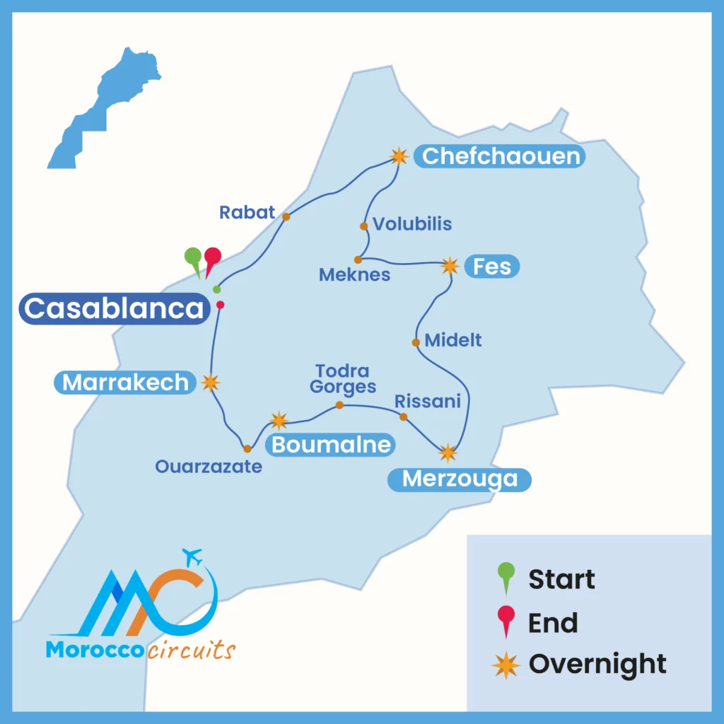 8 Days Tour From Casablanca To Marrakech